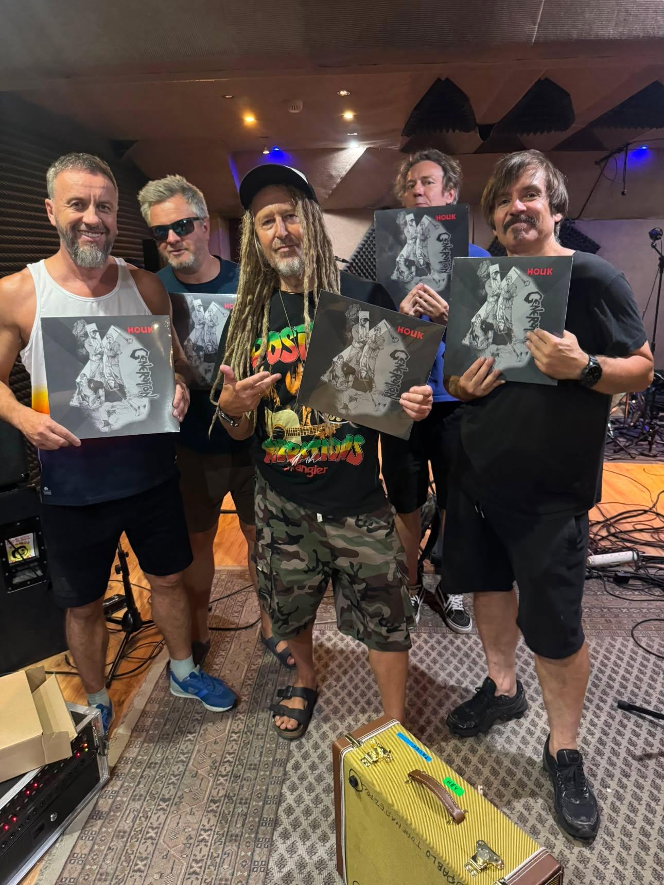 Zespół trzymający vinyle Generation X
